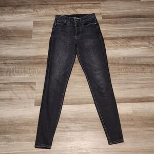 Fidelity Jeans Womens Size 25 Pixie High Rise Slim Bodega Black Denim Pants